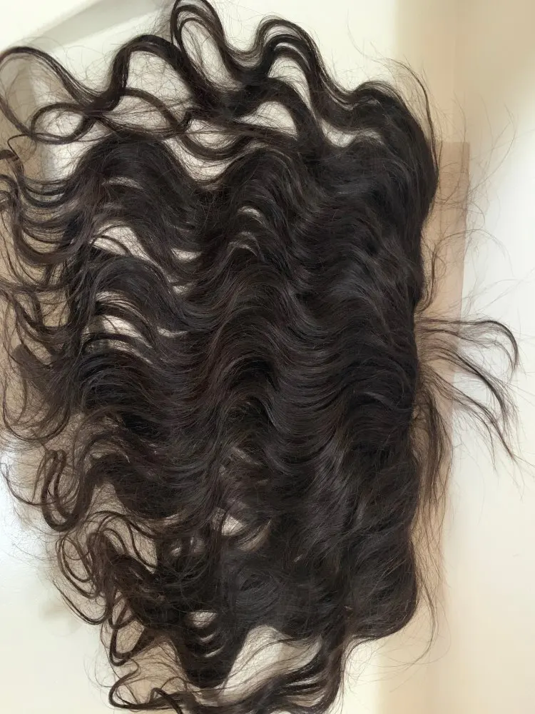 100 Human Brazilian Hair Body Wave 13x4 Silk Top Lace Frontal photo review