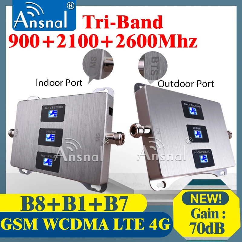 4G Cellular Amplifier 900 2100 2600Mhz Tri-Band