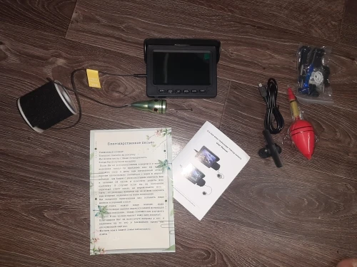 Отзыв о товаре Эхолот-рыболокатор GAMWATER с ЖК-дисплеем 4,3 дюйма, 1000TVL, подводная камера для подледнойморскойречной рыбалки, 6 светодиодов, камера ночного видения от пользователя I***v