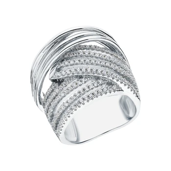 

Silver ring with cubic zirconia sunlight sample 925