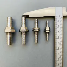 Coupler-Connector-Adapter Pipe-Fitting Hose Barb Bulkhead 304-Stainless-Steel 12mm Barbed-Tube