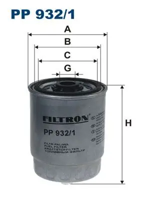 Фильтр топливный Volvo S60/V70/S80 2.4D 01 FILTRON PP 932/1