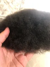 Peluquín Afro de 6mm para hombres, cabello humano afroamericano, peluca de piel completa de 8x10 pulgadas
