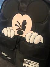 Mochila Disney de dibujos animados de Mickey para niños, morral escolar para guardería, bonita