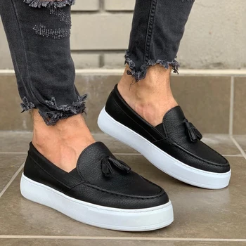 

Knack Daily Sports Classic Shoes 717 Black Orthopedic White Base High Quality Daily Wear Comfortable Loafers 2021 Fashion New
