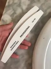 5 unids/lote blanco uñas archivo enarenado pulido bloques de 100/180 granos de esmalte de uñas limas para manicura y pedicura herramientas de cuidado de uñas