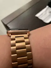 Correa de acero inoxidable para Apple Watch Series 6, 5, 4, 3, 2, 40mm, 44mm, 42mm, negro, adaptador para iWatch Band 4, 3, 38mm