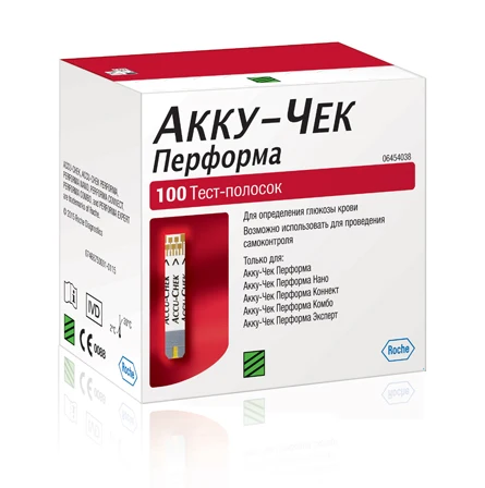 Akku-Chek Performa test strips No. 100 (50 and 50) (Accu-Chek Performa) | Красота и здоровье