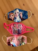 Mascarilla de Frozen de Disney para niños, máscara lavable de Frozen 2, Elsa, Anna, Olaf, de algodón, antipolvo, protectora, juguetes para niños y niñas de 3 a 12 años