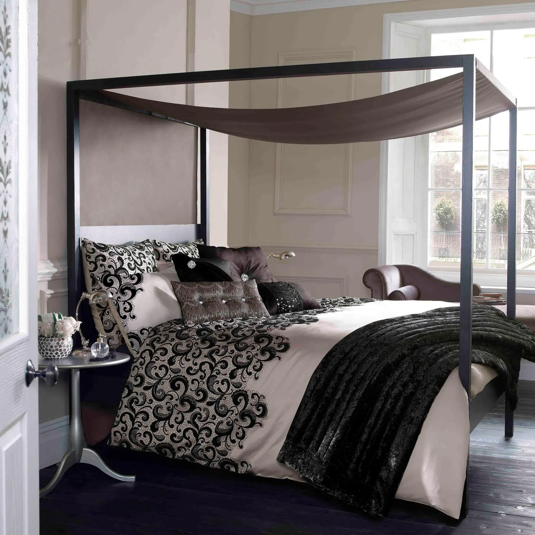 6pcs wedding bedding sets luxury bedroom sets Princess lace cake bed
