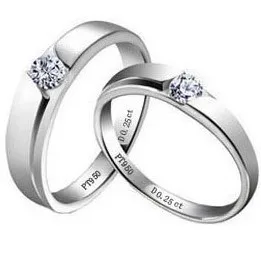 Creative S Rings 925 Sterling Silver White Gold Plated Eternal Oath 0 25 Carat Nscd Lab Grown Diamond Rings Fashion Wedding Ring Simple 925 Sterling Silver Korean S