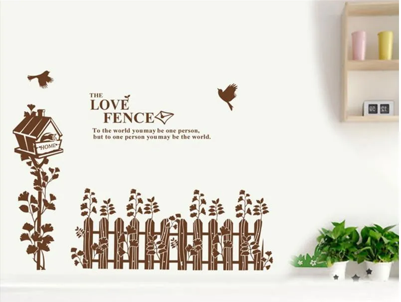 novelty households Cute birdcage home decoration wall stickers diy vinyl poster mural wall art decals for kids rooms