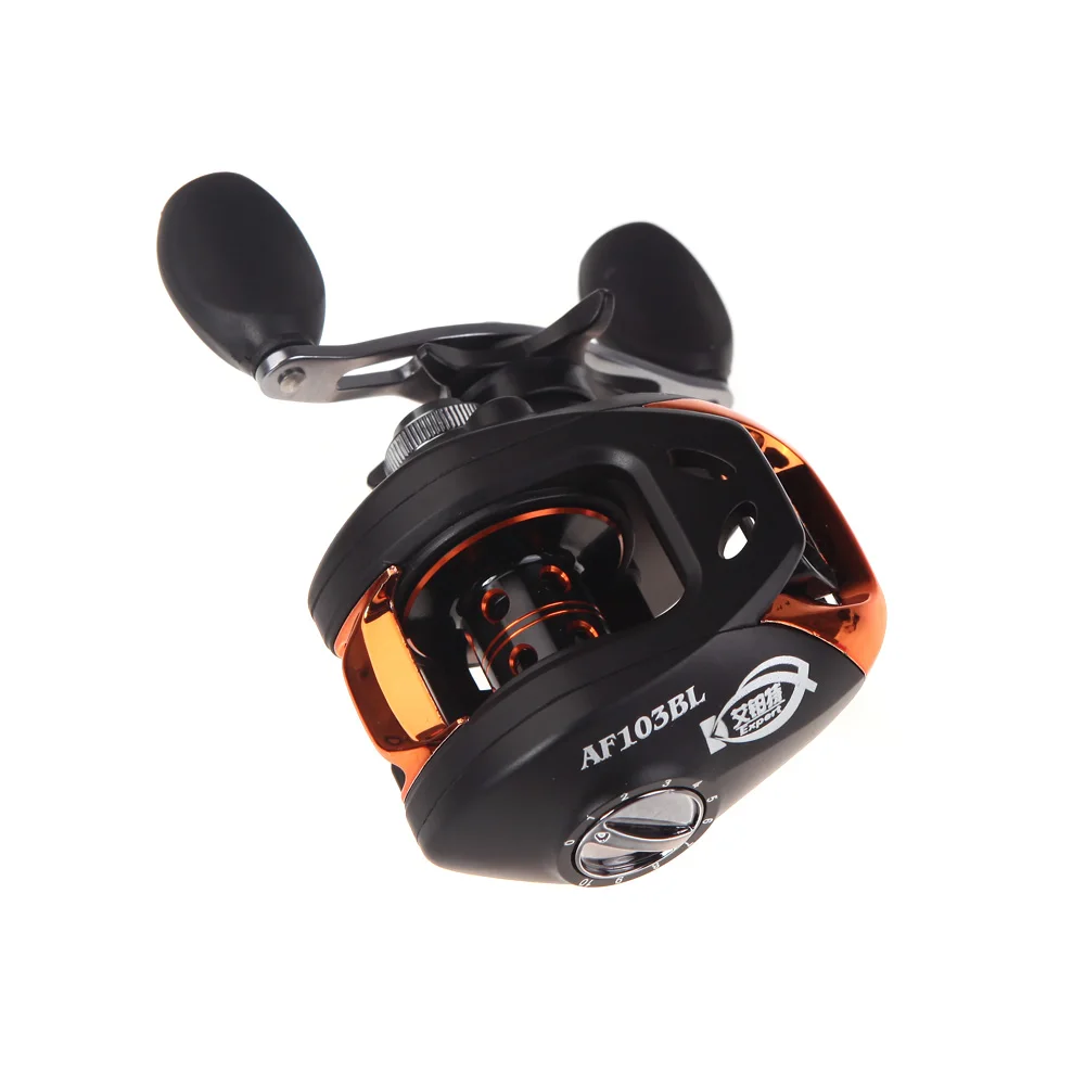 New 10+1BB Ball Bearings Left Hand Bait Casting Carp Fishing Reel Abu Garcia High Speed Baitcasting Pesca 6.3:1 AF103 Black