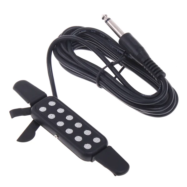 Top Quality Black Acoustic Guitar Microphone Wire Sound Pickup 12 Hole for Musical Instrument
