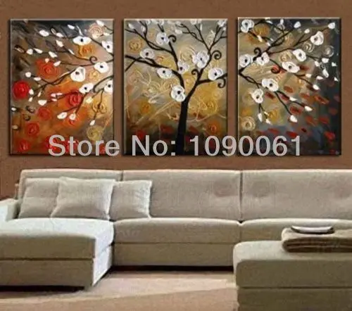 hand painted tree landscape oil paintings on canvas 3 piece modern hand painted tree landscape oil paintings on canvas 3 piece modern