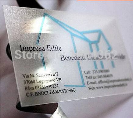 Custom Pvc Plastic Transparent Business Cards Printing Fine 1000pcs A Lot Free Shipping Dhl Transparent Pvc Plastic Custom Name Visit Post Business Card Printing Full Color Frosted