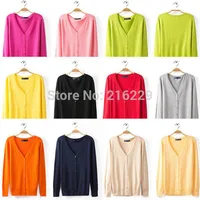 2014 Newest Autumn Cardigan Woman Cotton Candy Color  Crochet Knit  Long-Sleeve Tops Women Sweater Cardigans M-XXL #WXY15647OL