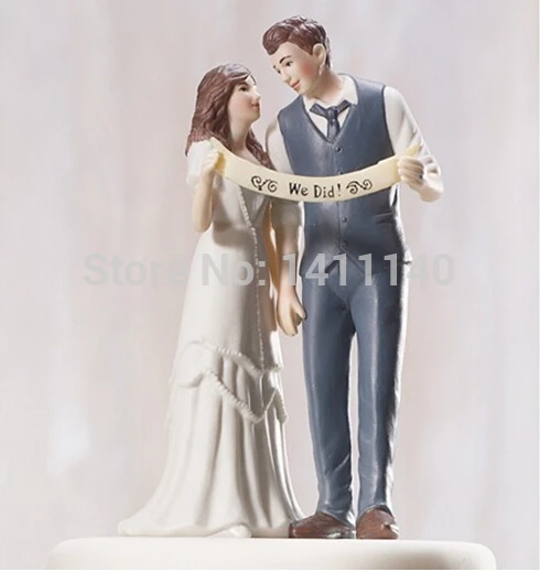 Indie Style Wedding Couple Figurine Cake Topper Creative Decorating Tools Bride Groom Indie Style Wedding Couple Figurine Cake Topper Creative Decorating Tools Bride Groom