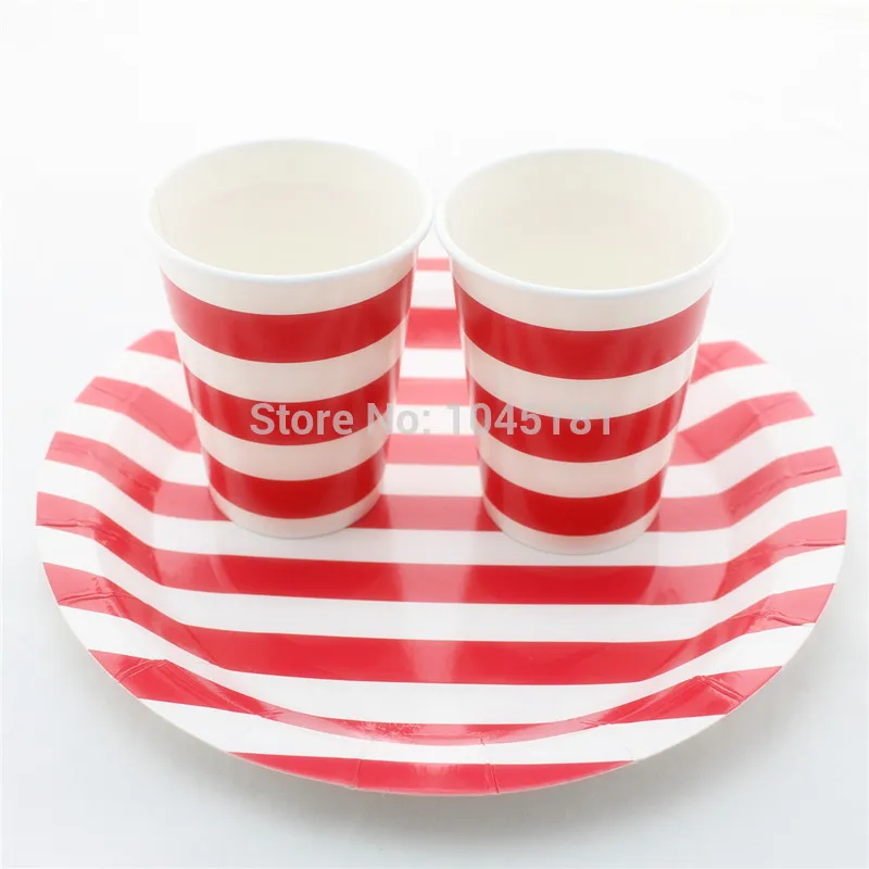 300 Sets Chevron Disposable Wedding Birthday Party Tableware Free Shipping 1500 Sets Disposable Striped Chevron Polka Dot Paper Plates Cups For Wedding Party Favor Decor