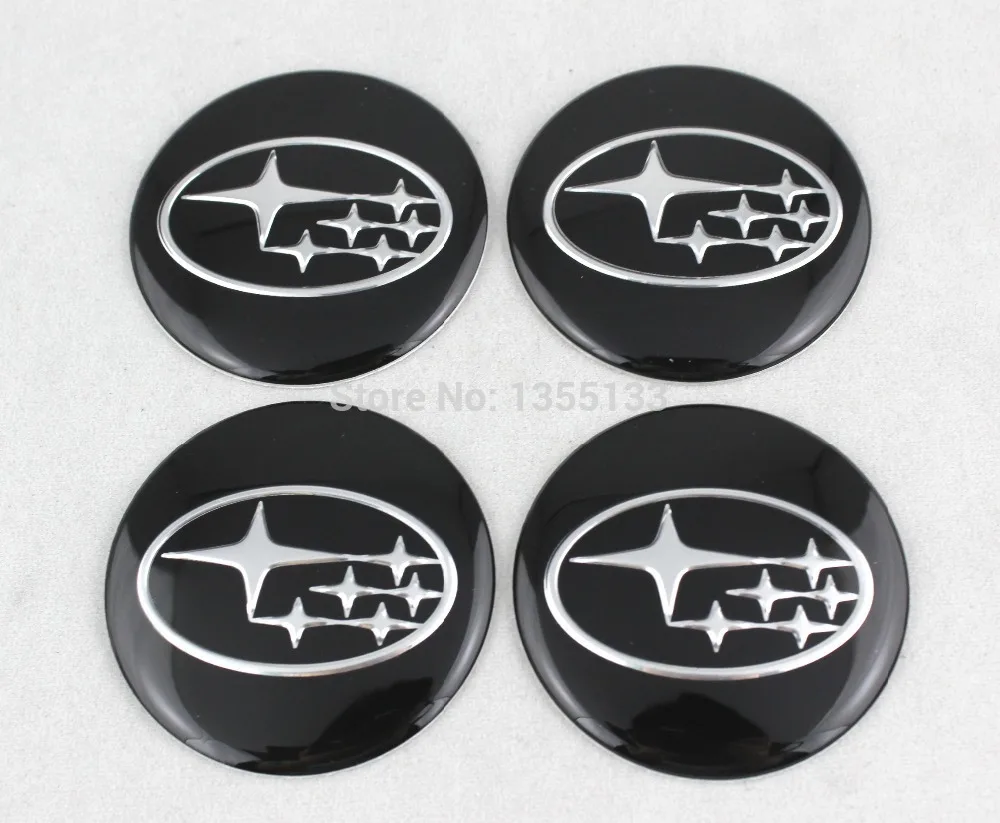 4Pcs 60mm STI Sports Racing Wheel Center Caps Hub Cover Hub Caps Emblems Badges