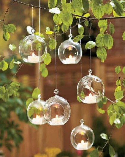 6pcslot 8cm hanging planters candle holder glass vases flower vases vasowedding decoration candles home decoration candlestick