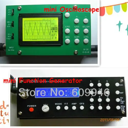 Educational electronic DIY Kit Pocket LCD Digital Storage Oscilloscope/Analog bandwidth 1MHz + 20MHz professional BNC Probe Kit