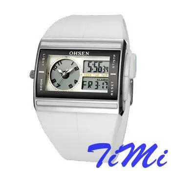Fashion Design  Blue LED Light Dot Matrix Mens WATCH dive