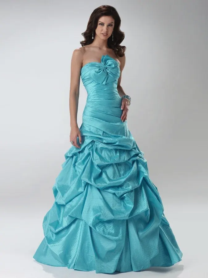 New Fashion Trumpet Floor Length Taffeta Sweetheart Mother of the Bride Dress 2012