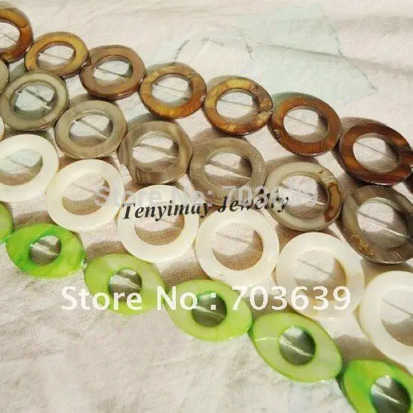 Multicolor oval shell charm beads, oval shell loose beads, shell fittings, shell findings, shell accessory fit jewelry DIY