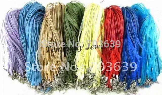 Wholesale 100pcs/Lot Rubber Necklace Cords Free Shipping, Fashion 2mm Rubber Rope With Lobster Clasp, Rubber Cord, Jewelry Cord