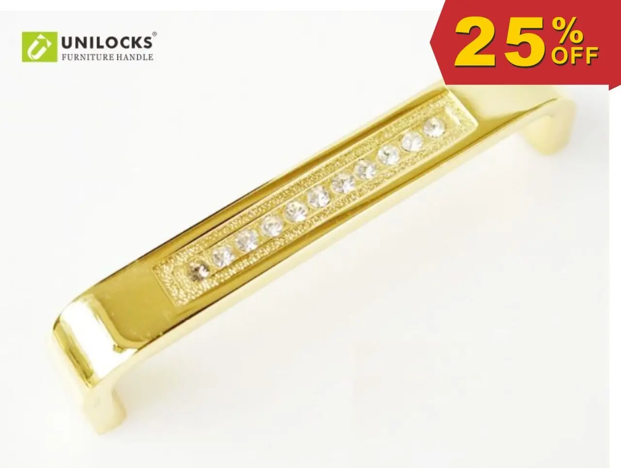  Clear Diamond K9 Crystal Handle With Zinc Alloy Chrome Meatl Part(C.C.:128,Length:180mm)