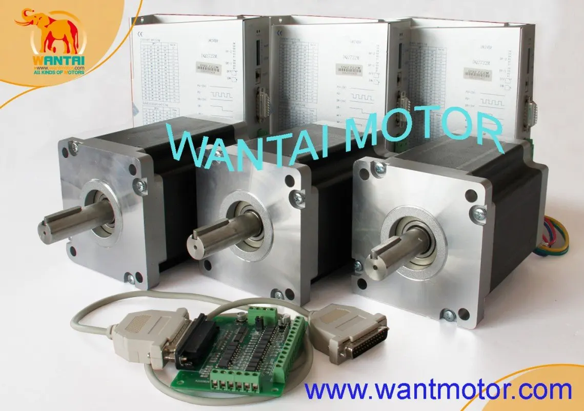 High Quality 3 Axis Nema 42 Stepper Motor 4200oz-in, 8A CNC & 220VDC Driver Mill Control