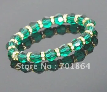 10pcs/lot Free Shipping Fashion Jewelry Crystal Beads Bracelet Violet Color size 8-12mm crystal beads