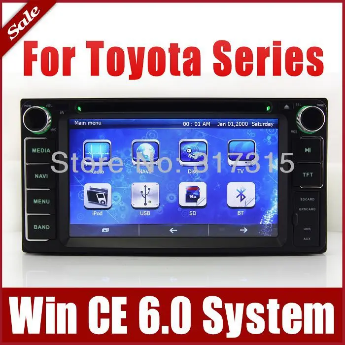 Clearance 8" 2-Din Car DVD Player for Toyota Camry 2007-2011 with GPS Navigation Radio Bluetooth TV Map USB SD AUX Stereo Audio Video 14