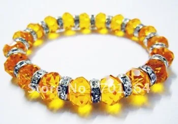 10pcs/lot Free Shipping Fashion Jewelry Crystal Beads Bracelet Violet Color size 8-12mm crystal beads