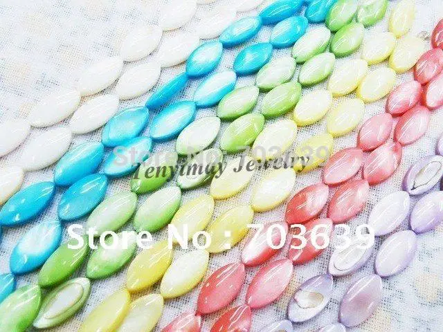 Multicolor oval shell charm beads, oval shell loose beads, shell fittings, shell findings, shell accessory fit jewelry DIY