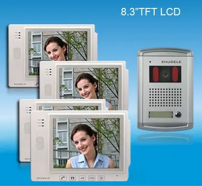 Flash Deal XinSiLu Internation quality 7"Video intercom system for 8-apartments .,the waterproof  HD night vision camera for 8-apartments 19
