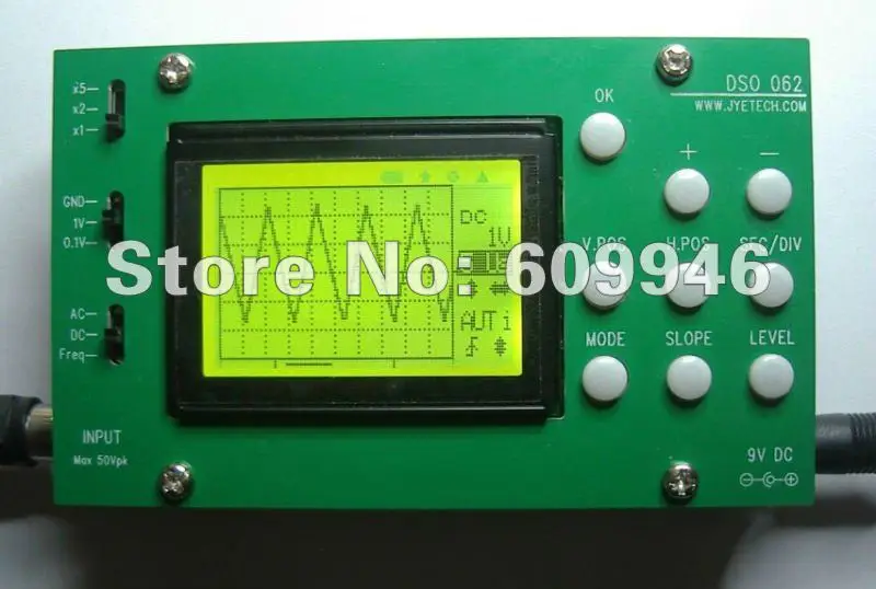 Educational electronic DIY Kit Pocket LCD Digital Storage Oscilloscope/Analog bandwidth 1MHz + 20MHz professional BNC Probe Kit