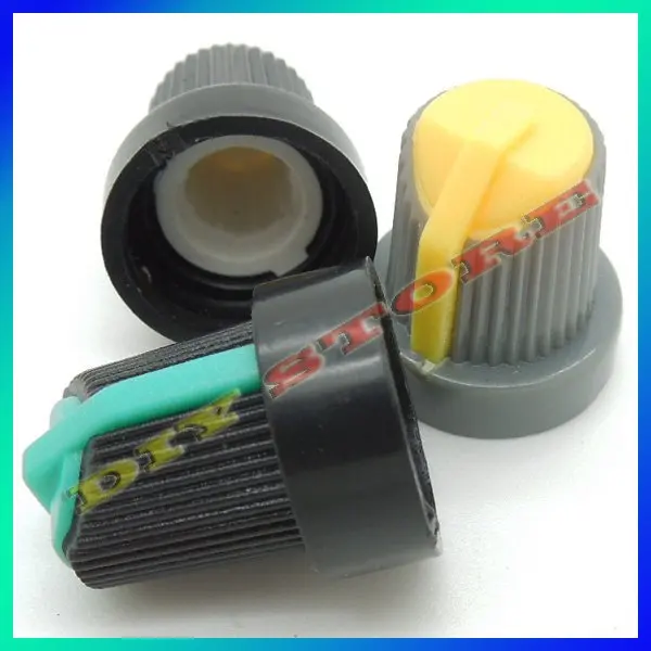 wholesale 100pcs/lot Brand New black 17mm high 6mm 15/64" Shaft Diameter encoder Knobs+free shipping-10000411