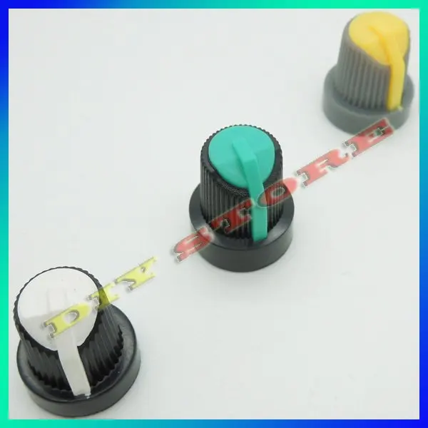 wholesale 100pcs/lot Brand New black 17mm high 6mm 15/64" Shaft Diameter encoder Knobs+free shipping-10000411