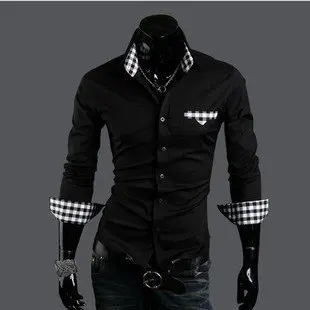 Free Shipping 2012 New Mens Shirts Casual Slim Fit Stylish Dress Clothing ColorGrayWhiteBlack SizeM L XL Free Shipping 2012 New Mens Shirts Casual Slim Fit Stylish Dress Clothing ColorGrayWhiteBlack SizeM L XL
