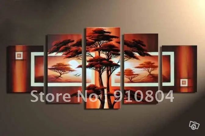 Wall Art Paintings framed 5 panels huge wall art,canvas art,african oil painting Wall Art Paintings framed 5 panels huge wall art,canvas art,african oil painting