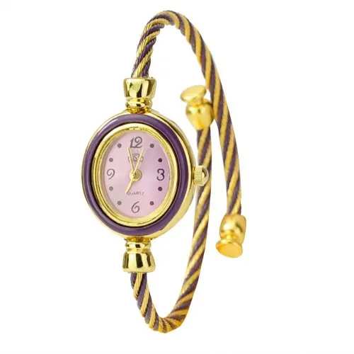 Whole Women Bangle Watches Mental Snake Shaped Bracelet Hot Fashion S Bangle Watches Las Bracelet Quartz For Women Wrist Purple
