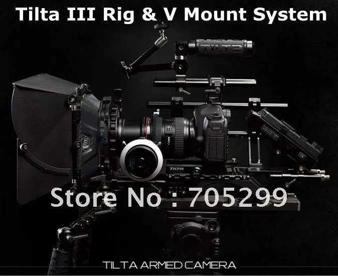 10% off  Wondlan Sniper 2.0 DSLR camera rig shoulder mount +follow focus+matte box+baseplate+view finder+LCD monitor+V mount
