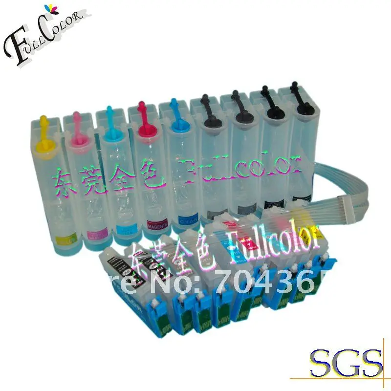 New and Free shipping 9 litre a set  9color*1000ml photo pigment ink for Epson A3 inkjet printer R3000 refill ink