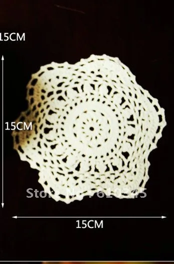 Free shipping wholesale hand made Crochet cup mat,cotton blend colorful Doily ,cup pad,coaster ,place mat 10CM 20PCS/LOT CD002