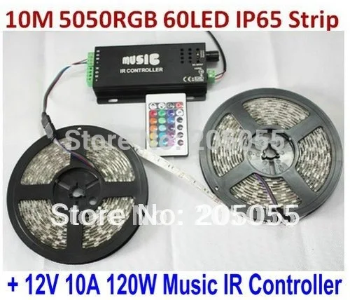 IR Music Controller Sound Sensitive LED control 9 Channels for LED Strip RGB Color Changing Input 60W DC 12V controller