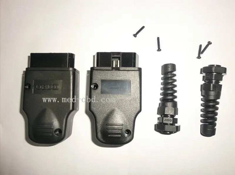 OBD2 Connector J1962m Plug with  enclosure 16pin male connector