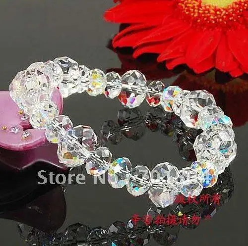10pcs/lot Free Shipping Fashion Jewelry Crystal Beads Bracelet Violet Color size 8-12mm crystal beads
