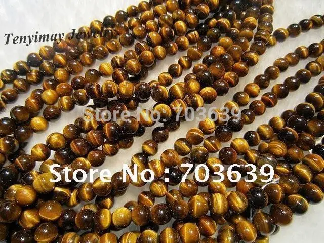 6.5x9mm Cylinder Shape Tiger's Eye Stone Beads, Column Shape Tiger's Eye Loose Beads For DIY